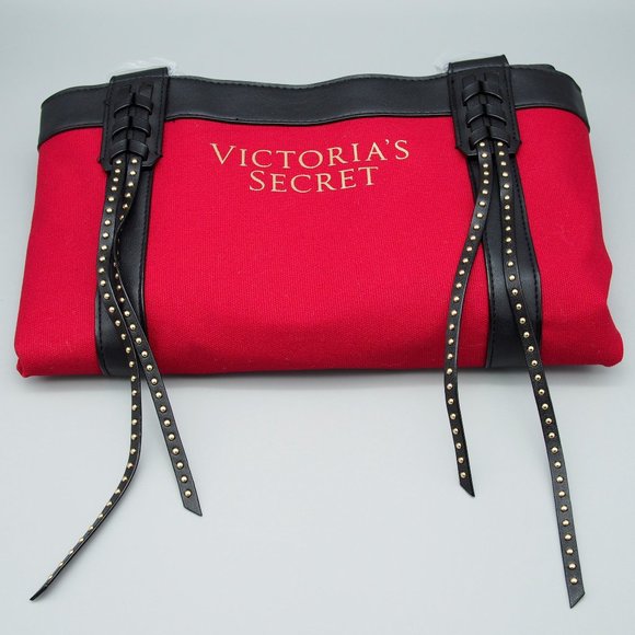 VICTORIA'S SECRET TOTE BAG Limited Edition Red, Stud Tassel 2017 #11123127 NWT - Picture 1 of 16